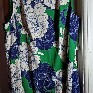 Jessica Howard Green and Blue Floral Dress